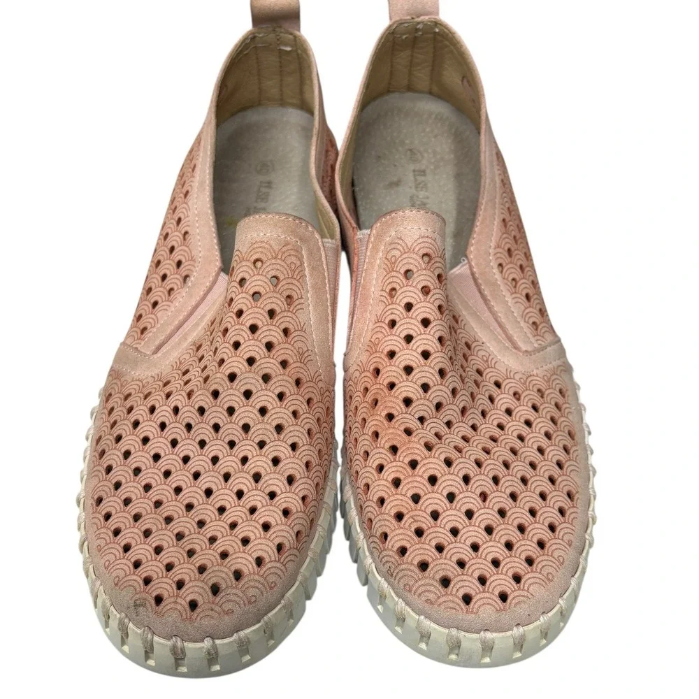 Ilse‎ Jacobsen Tulip Slip On Perforated Comfort Casual Lightweight Shoes Rose 40